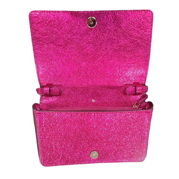 Kate Spade Spencer Metallic Pink Chain Strap Crossbody Wallet - Picture 11 of 17